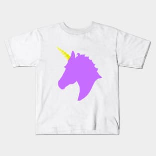 Lavender Unicorn Head Kids T-Shirt